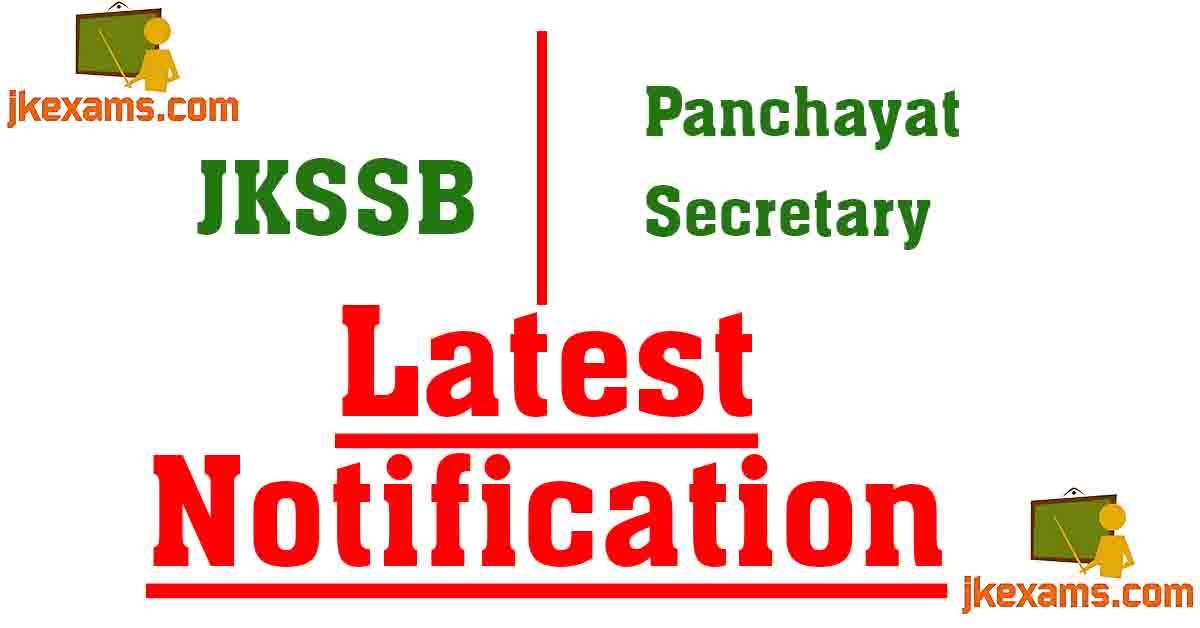 JKSSB Panchayat Secretary Document Verification